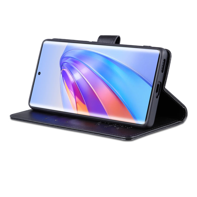 For Honor X50 AZNS Sheepskin Texture Flip Leather Phone Case(Black) by AZNS