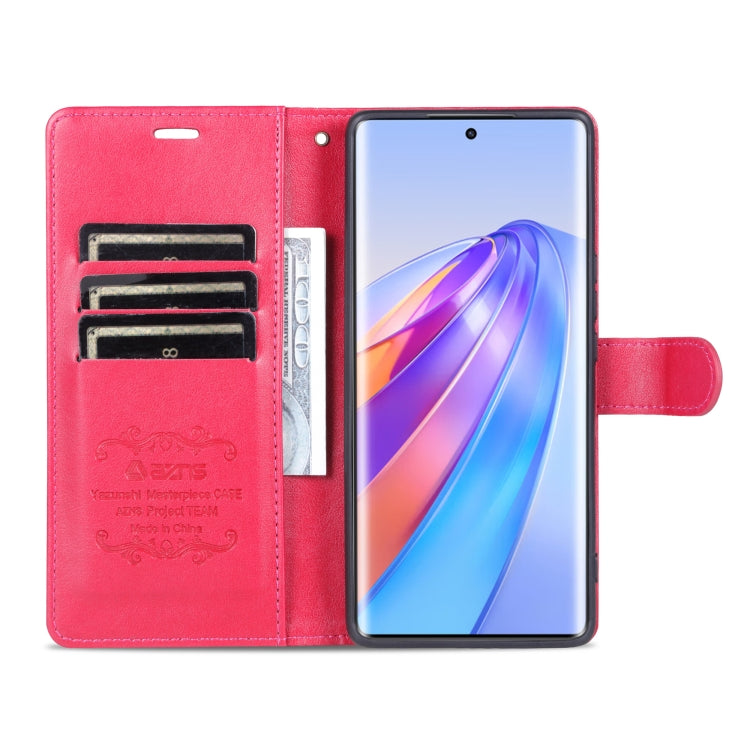 For Honor X50 AZNS Sheepskin Texture Flip Leather Phone Case(Red) by AZNS