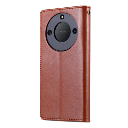 For Honor X50 AZNS Sheepskin Texture Flip Leather Phone Case(Brown) by AZNS