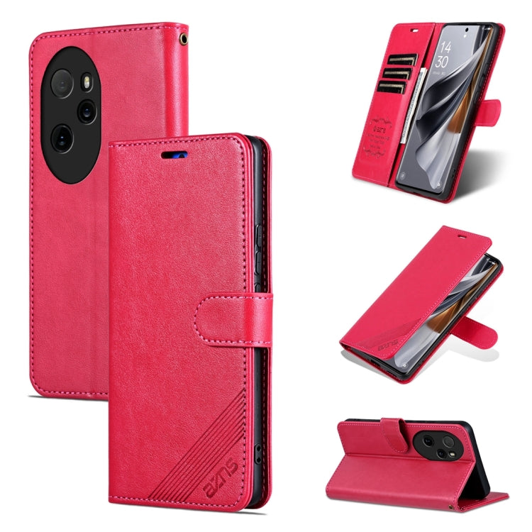 For Honor 100 Pro AZNS Sheepskin Texture Flip Leather Phone Case(Red) by AZNS