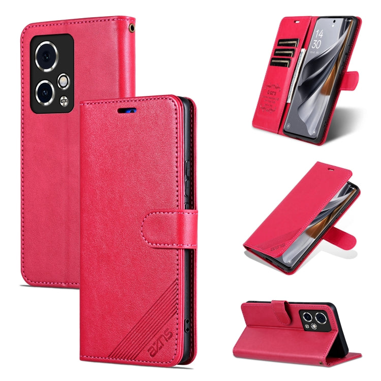 For Honor 90 GT AZNS Sheepskin Texture Flip Leather Phone Case(Red) by AZNS