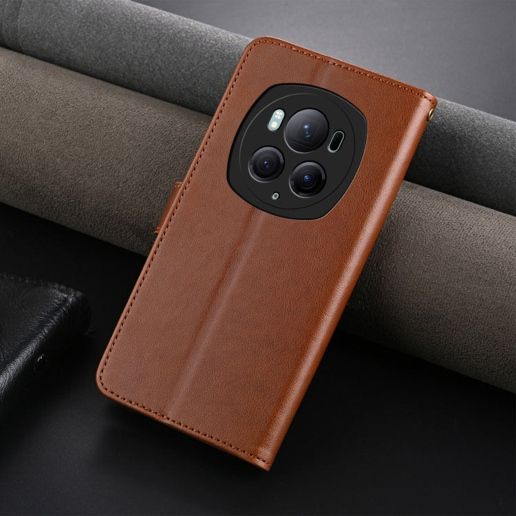 For Honor Magic6 Pro AZNS Sheepskin Texture Flip Leather Phone Case(Brown) by AZNS