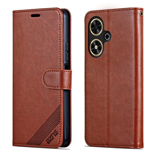For Honor Play 50 / 50m 5G AZNS Sheepskin Texture Flip Leather Phone Case(Brown) by AZNS