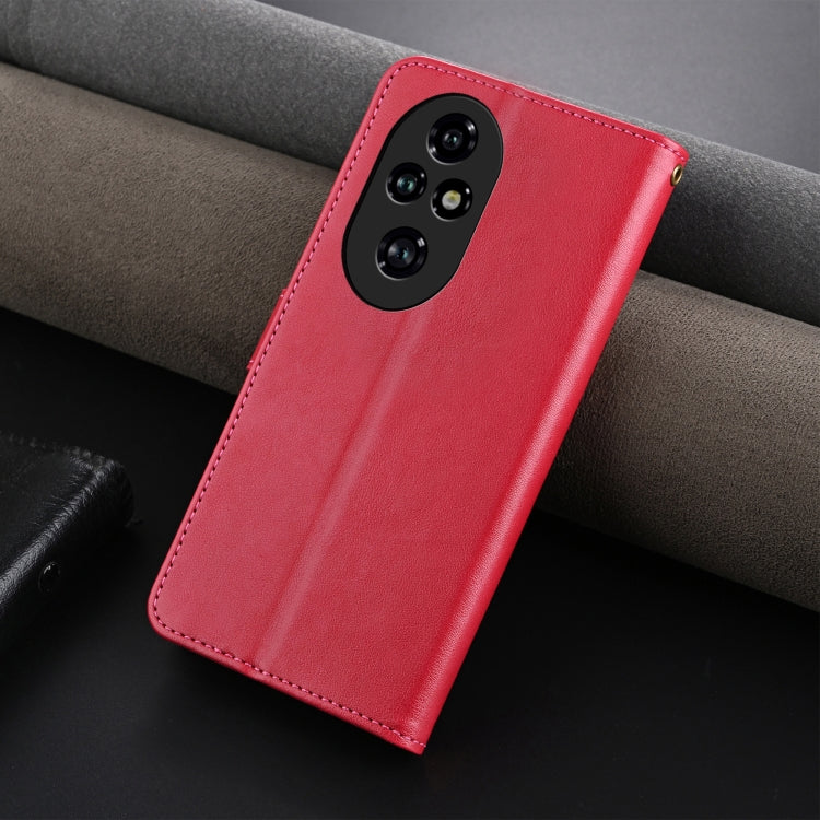 For Honor 200 AZNS Sheepskin Texture Flip Leather Phone Case(Red) by AZNS