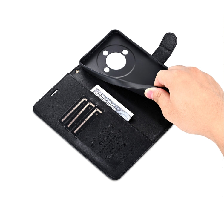 For Honor X60 AZNS Sheepskin Texture Flip Leather Phone Case(Black) by AZNS