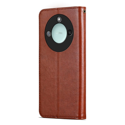 For Honor X60 AZNS Sheepskin Texture Flip Leather Phone Case(Brown) by AZNS