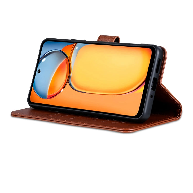 For Honor X60 AZNS Sheepskin Texture Flip Leather Phone Case(Brown) by AZNS