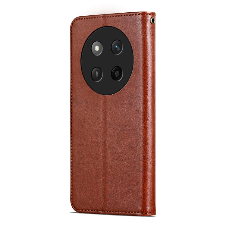 For Honor X60 Pro AZNS Sheepskin Texture Flip Leather Phone Case(Brown) by AZNS