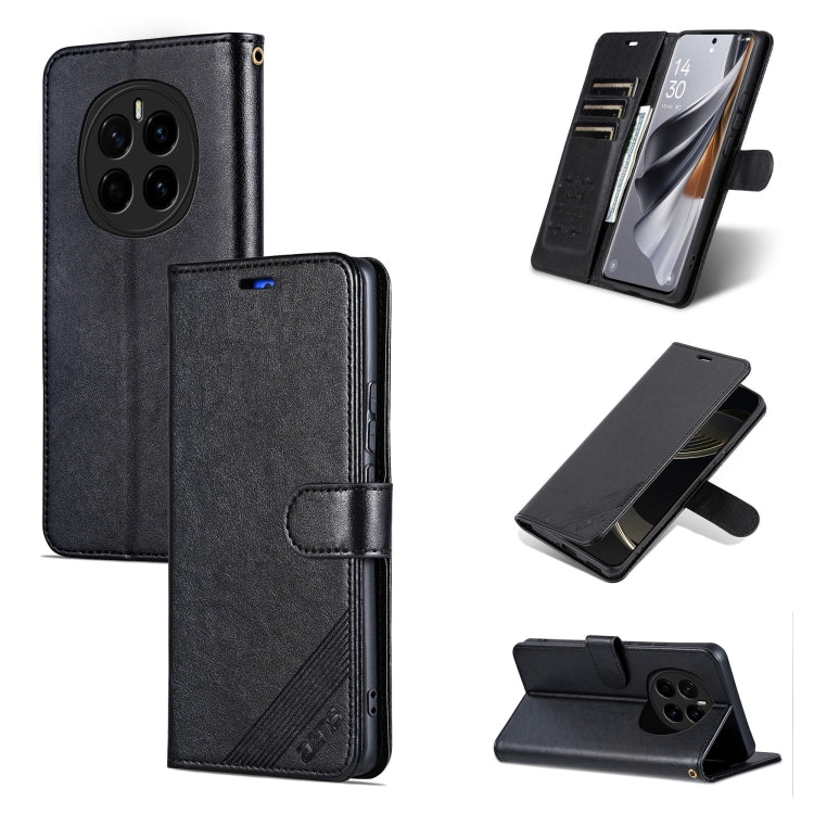 For Honor Magic7 AZNS Sheepskin Texture Flip Leather Phone Case(Black) by AZNS