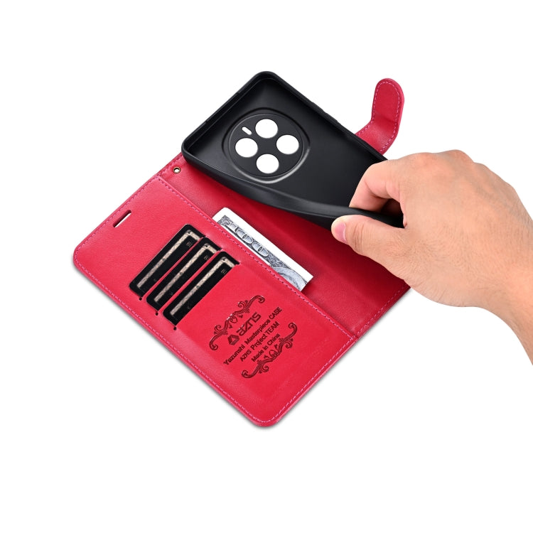 For Honor Magic7 AZNS Sheepskin Texture Flip Leather Phone Case(Red) by AZNS
