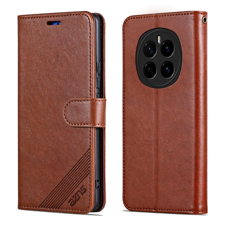 For Honor Magic7 AZNS Sheepskin Texture Flip Leather Phone Case(Brown) by AZNS