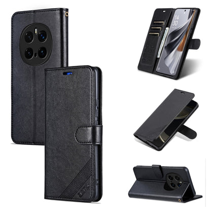 For Honor Magic7 Pro AZNS Sheepskin Texture Flip Leather Phone Case(Black) by AZNS