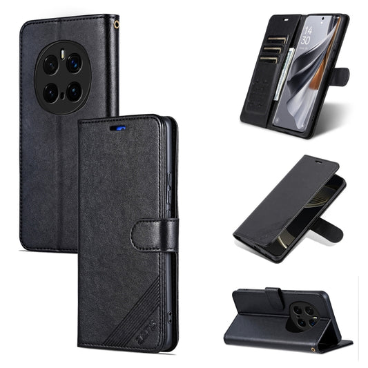 For Honor Magic7 Pro AZNS Sheepskin Texture Flip Leather Phone Case(Black) by AZNS