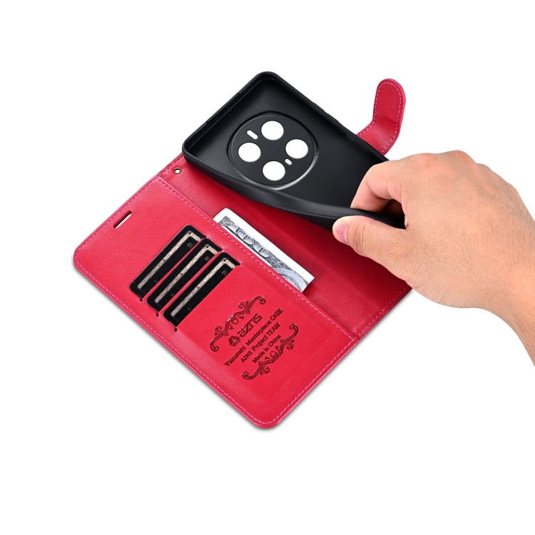 For Honor Magic7 Pro AZNS Sheepskin Texture Flip Leather Phone Case(Red) by AZNS