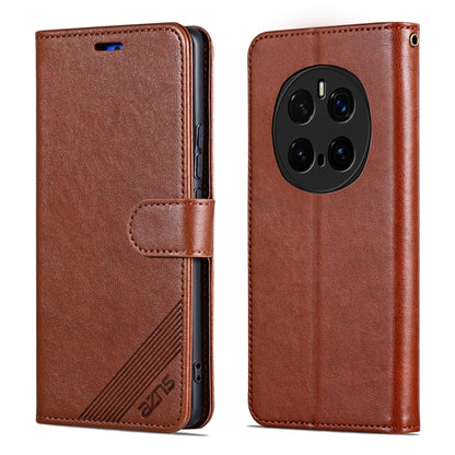 For Honor Magic7 Pro AZNS Sheepskin Texture Flip Leather Phone Case(Brown) by AZNS