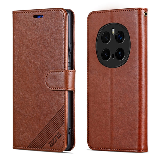 For Honor Magic7 Pro AZNS Sheepskin Texture Flip Leather Phone Case(Brown) by AZNS