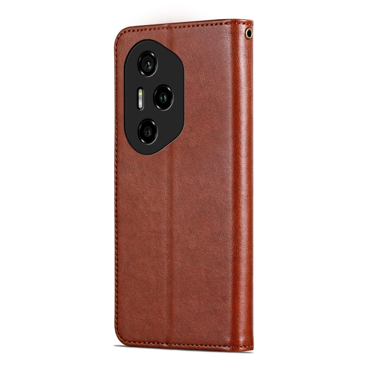 For Honor 300 Pro AZNS Sheepskin Texture Flip Leather Phone Case(Brown) by AZNS