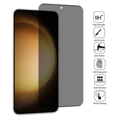 For Samsung Galaxy S23+ 5G Ultrathin 3D Curved Edge Privacy Tempered Glass Film, Support Unlock by bashfashion