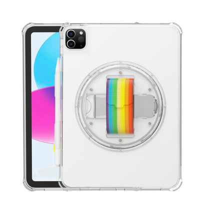 For iPad Pro 11 2022 / 2021 Terminator Shockproof Glitter Powder Tablet Case with Grip Strap(White) by bashfashion