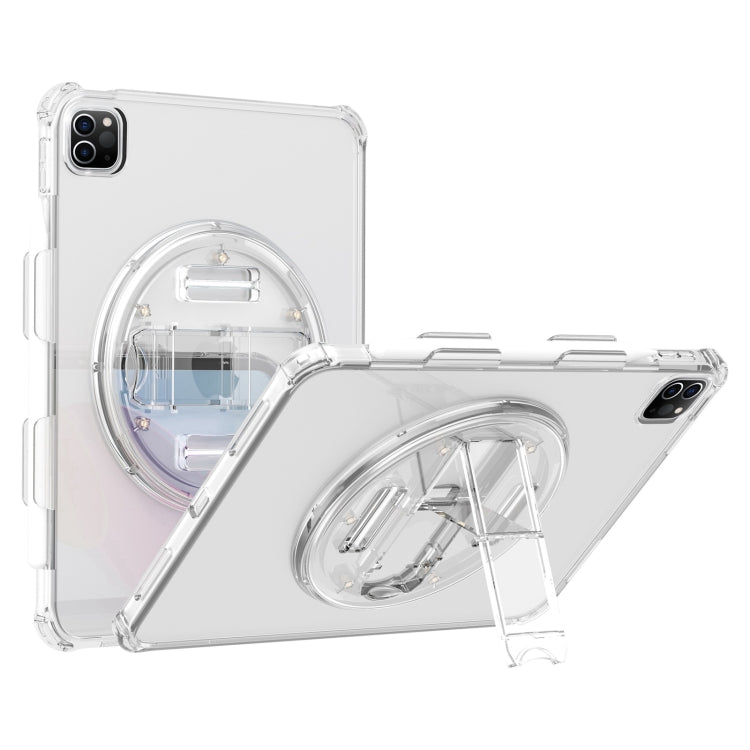 For iPad Pro 11 2022 / 2021 Terminator Shockproof Glitter Powder Tablet Case with Grip Strap(Transparent) by bashfashion