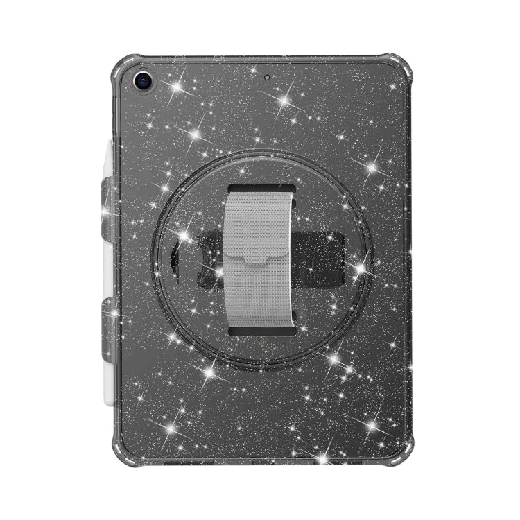 For iPad 10.2 2021 / 2020 / 10.5 Terminator Shockproof Glitter Powder Tablet Case with Grip Strap(Black) by bashfashion