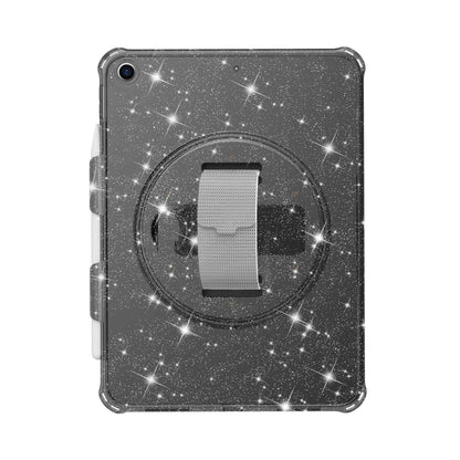 For iPad 10.2 2021 / 2020 / 10.5 Terminator Shockproof Glitter Powder Tablet Case with Grip Strap(Black) by bashfashion