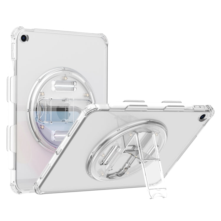 For iPad 10.2 2021 / 2020 / 10.5 Terminator Shockproof Glitter Powder Tablet Case with Grip Strap(Transparent) by bashfashion
