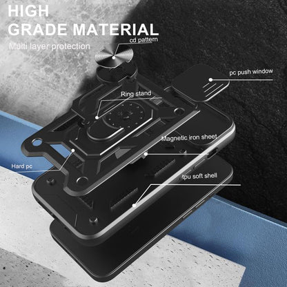 For iPhone 16e Sliding Camera Cover Design TPU+PC Phone Case(Rose Gold) by bashfashion