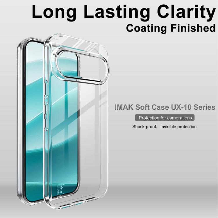 For Google Pixel 10 / Pixel 10 Pro IMAK UX-10 Series Transparent Shockproof TPU Phone Case(Transparent) by imak