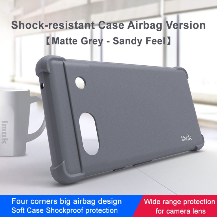 For Google Pixel 7a imak All-inclusive Shockproof Airbag TPU Case(Matte Grey) by imak