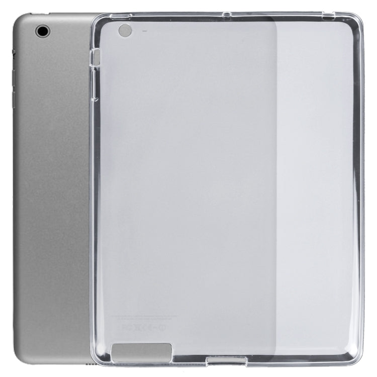 For iPad 4 / 3 / 2 TPU Tablet Case(Frosted Clear) by bashfashion