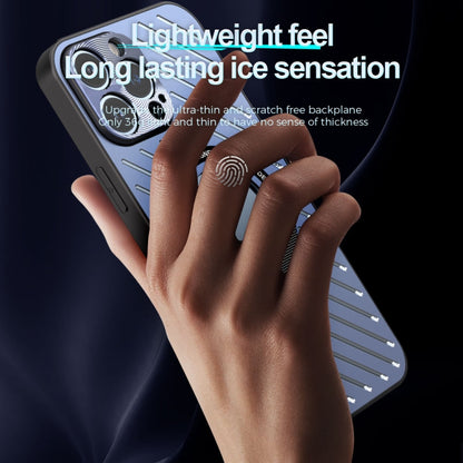 For iPhone 14 R-JUST RJ57 CD Pattern MagSafe Cooling Phone Case(Blue) by R-JUST