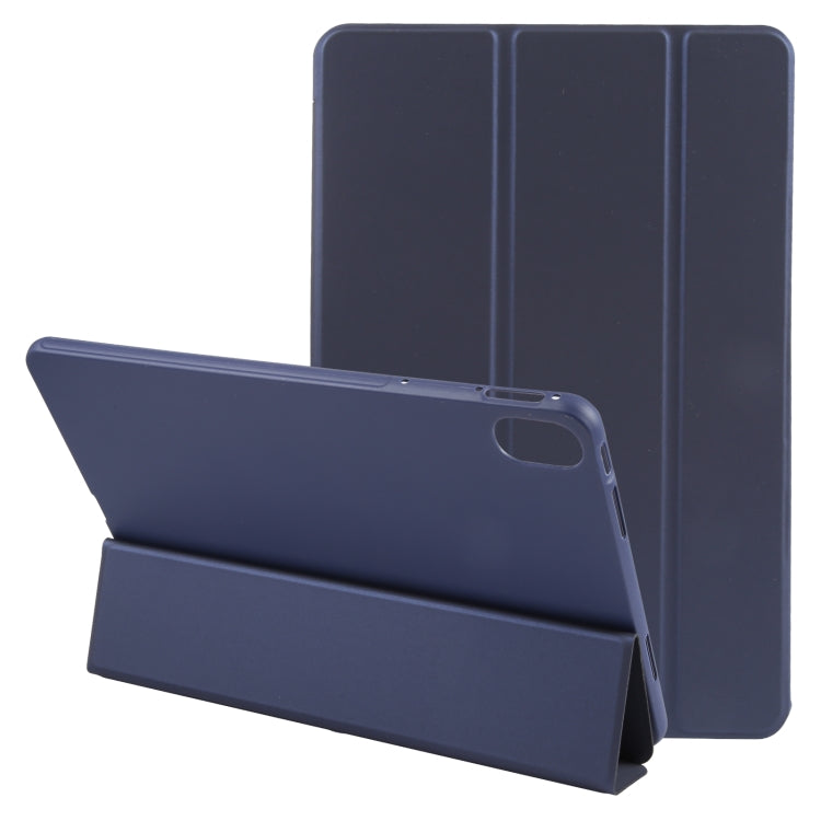 For Huawei MatePad 11 2023 GEBEI 3-folding Holder Shockproof Flip Leather Tablet Case(Dark Blue) by GEBEI