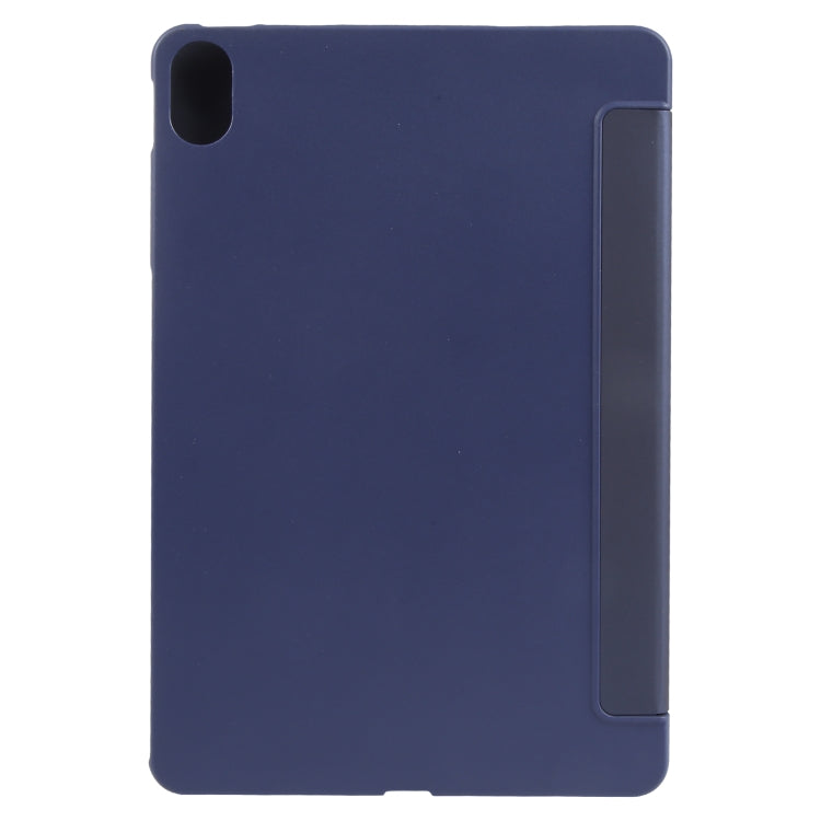 For Huawei MatePad 11 2023 GEBEI 3-folding Holder Shockproof Flip Leather Tablet Case(Dark Blue) by GEBEI