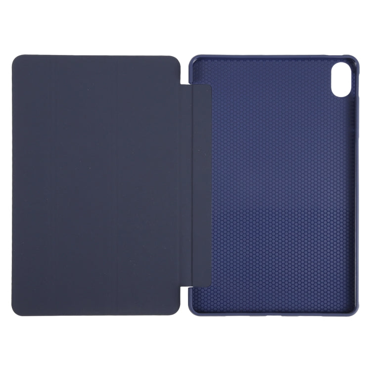 For Huawei MatePad 11 2023 GEBEI 3-folding Holder Shockproof Flip Leather Tablet Case(Dark Blue) by GEBEI