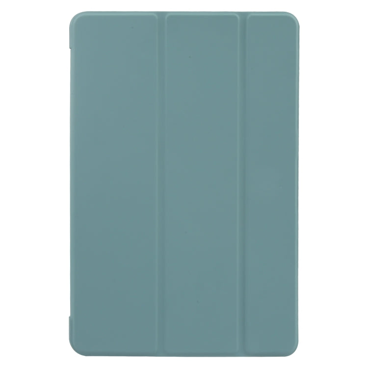 For Huawei MatePad 11 2023 GEBEI 3-folding Holder Shockproof Flip Leather Tablet Case(Dark Green) by GEBEI