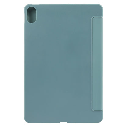 For Huawei MatePad 11 2023 GEBEI 3-folding Holder Shockproof Flip Leather Tablet Case(Dark Green) by GEBEI
