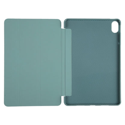 For Huawei MatePad 11 2023 GEBEI 3-folding Holder Shockproof Flip Leather Tablet Case(Dark Green) by GEBEI