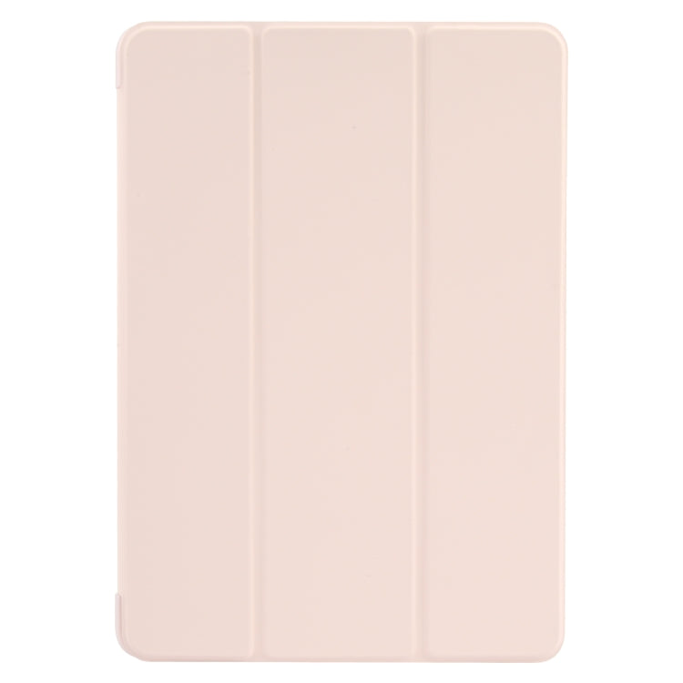 For Huawei MatePad Air 11.5 GEBEI 3-folding Holder Shockproof Flip Leather Tablet Case(Pink) by GEBEI