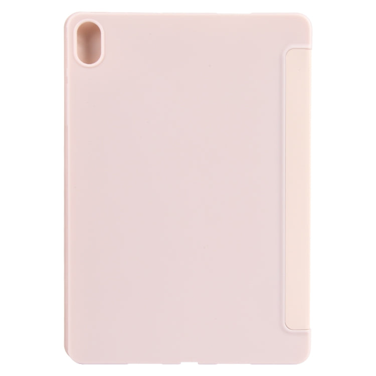 For Huawei MatePad Air 11.5 GEBEI 3-folding Holder Shockproof Flip Leather Tablet Case(Pink) by GEBEI