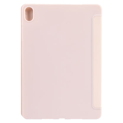 For Huawei MatePad Air 11.5 GEBEI 3-folding Holder Shockproof Flip Leather Tablet Case(Pink) by GEBEI