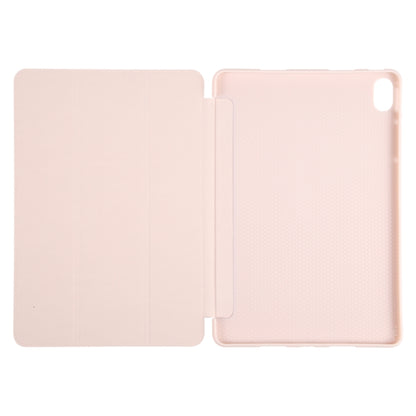 For Huawei MatePad Air 11.5 GEBEI 3-folding Holder Shockproof Flip Leather Tablet Case(Pink) by GEBEI