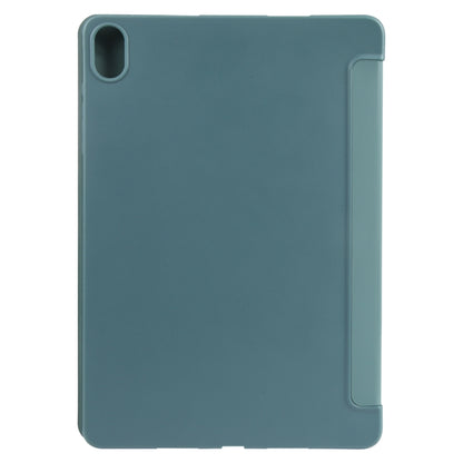For Huawei MatePad Air 11.5 GEBEI 3-folding Holder Shockproof Flip Leather Tablet Case(Dark Green) by GEBEI