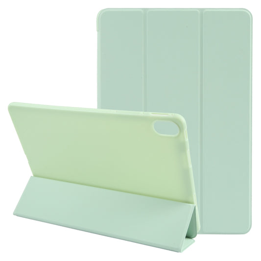 For Huawei MatePad SE 11 GEBEI 3-folding Holder Shockproof Flip Leather Tablet Case(Green) by GEBEI