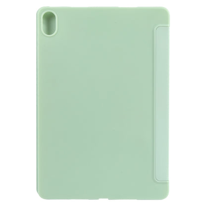 For Huawei MatePad SE 11 GEBEI 3-folding Holder Shockproof Flip Leather Tablet Case(Green) by GEBEI