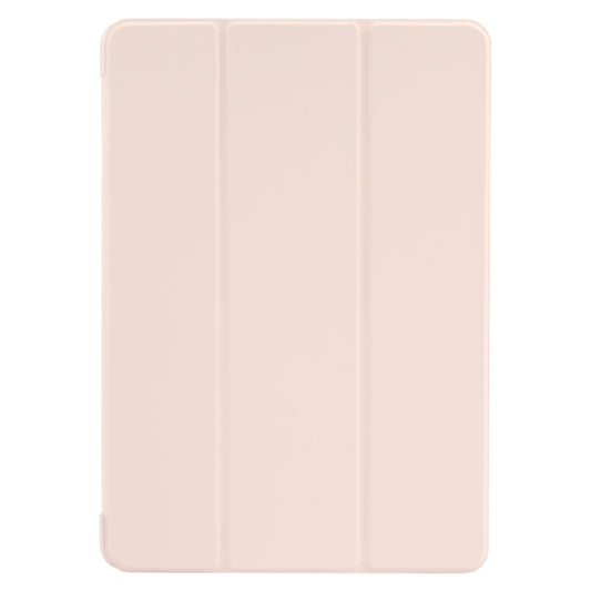 For Huawei MatePad SE 11 GEBEI 3-folding Holder Shockproof Flip Leather Tablet Case(Pink) by GEBEI