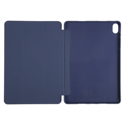 For Huawei MatePad SE 11 GEBEI 3-folding Holder Shockproof Flip Leather Tablet Case(Dark Blue) by GEBEI