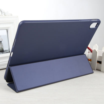 For Huawei MatePad SE 11 GEBEI 3-folding Holder Shockproof Flip Leather Tablet Case(Dark Blue) by GEBEI
