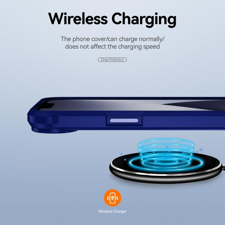 For iPhone 16e TPU + PC Lens Protection Phone Case(Blue) by bashfashion