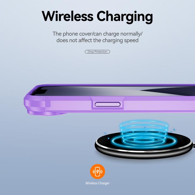 For iPhone 16e TPU + PC Lens Protection Phone Case(Purple) by bashfashion